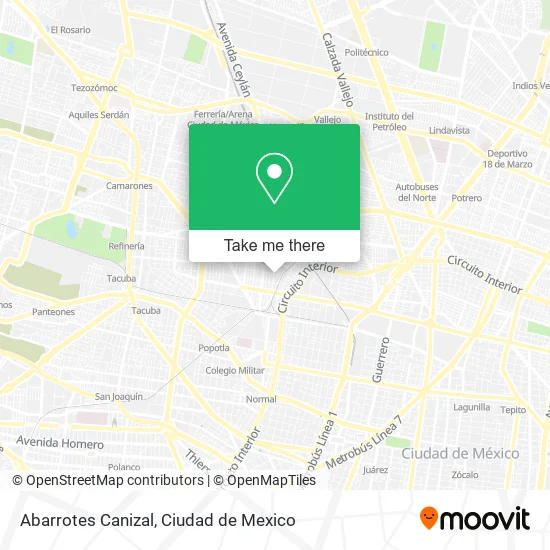 Abarrotes Canizal map