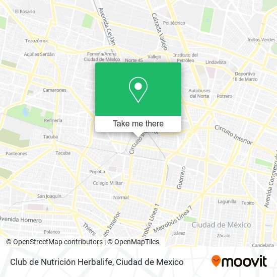 Mapa de Club de Nutrición Herbalife