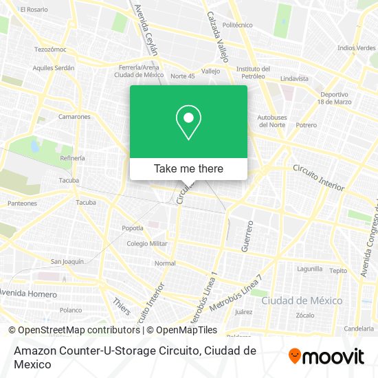 Mapa de Amazon Counter-U-Storage Circuito