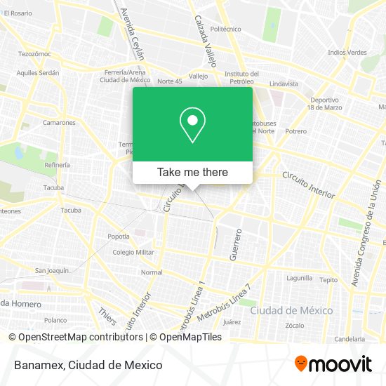 Banamex map