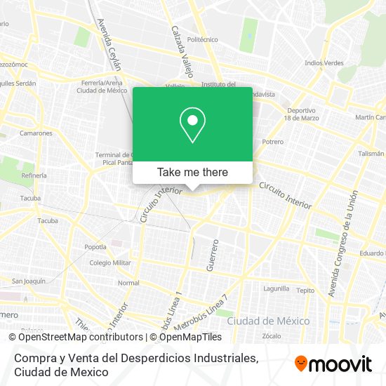 Mapa de Compra y Venta del Desperdicios Industriales