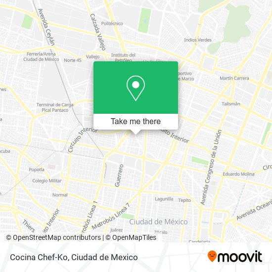 Cocina Chef-Ko map