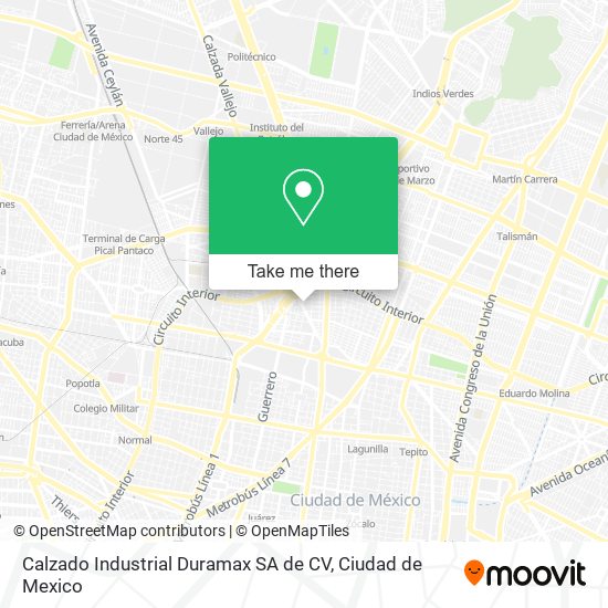 Calzado Industrial Duramax SA de CV map