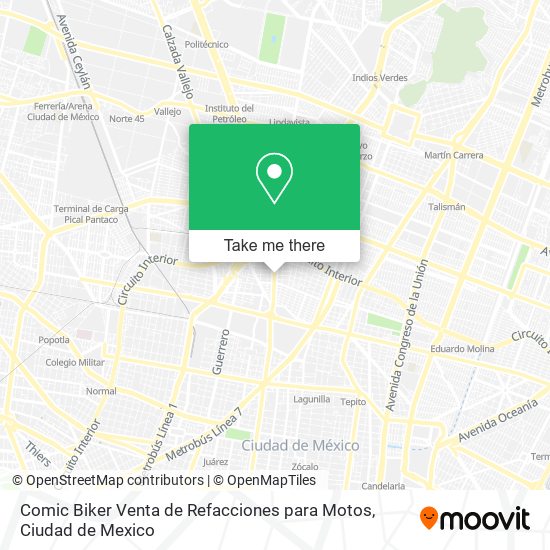 Comic Biker Venta de Refacciones para Motos map