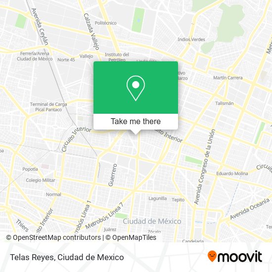 Telas Reyes map