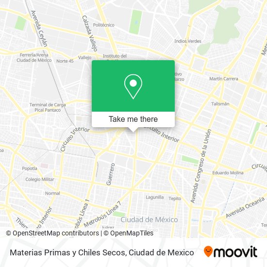 Materias Primas y Chiles Secos map