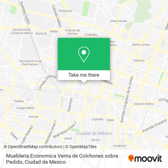 Mueblería Economica Venta de Colchones sobre Pedido map