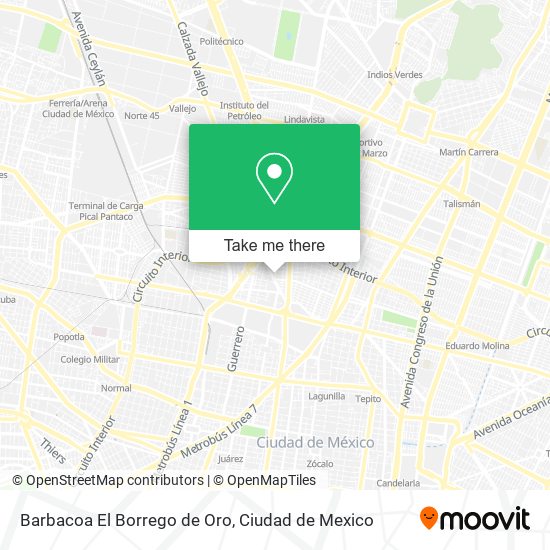 Barbacoa El Borrego de Oro map