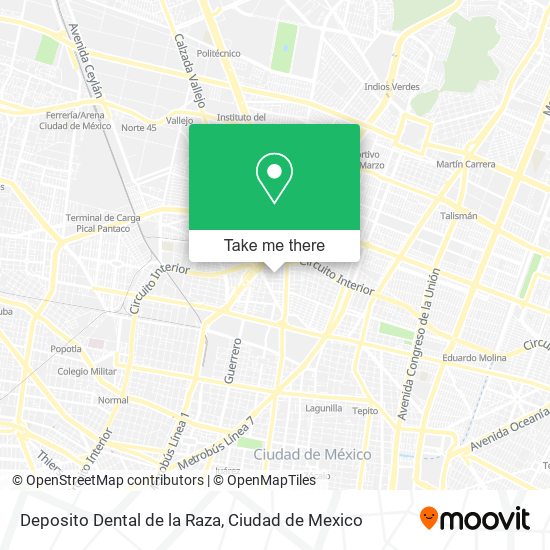 Deposito Dental de la Raza map