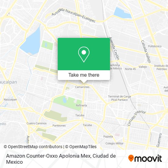 Amazon Counter-Oxxo Apolonia Mex map