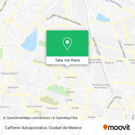 Caffenio Azcapotzalco map