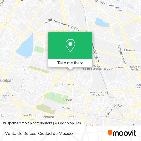 Venta de Dulces map