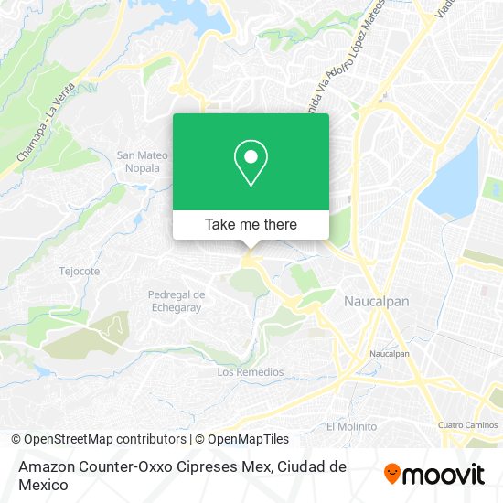 Amazon Counter-Oxxo Cipreses Mex map
