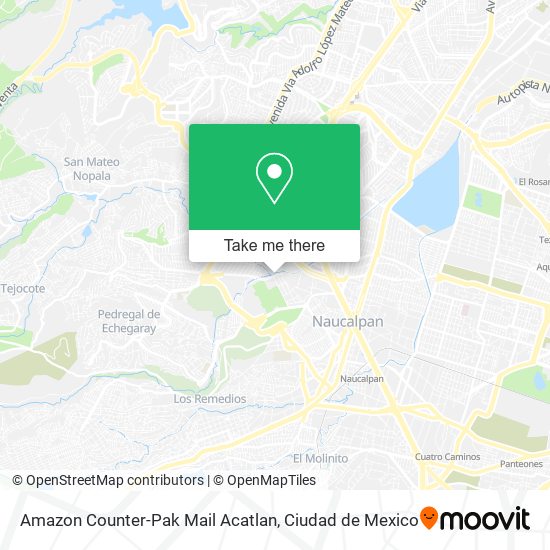 Amazon Counter-Pak Mail Acatlan map