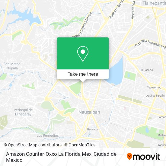 Mapa de Amazon Counter-Oxxo La Florida Mex