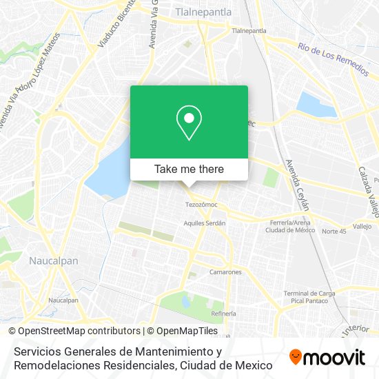 Mapa de Servicios Generales de Mantenimiento y Remodelaciones Residenciales