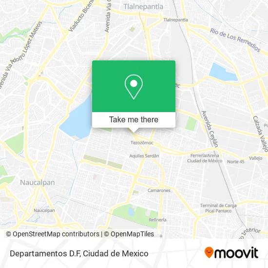 Departamentos D.F map
