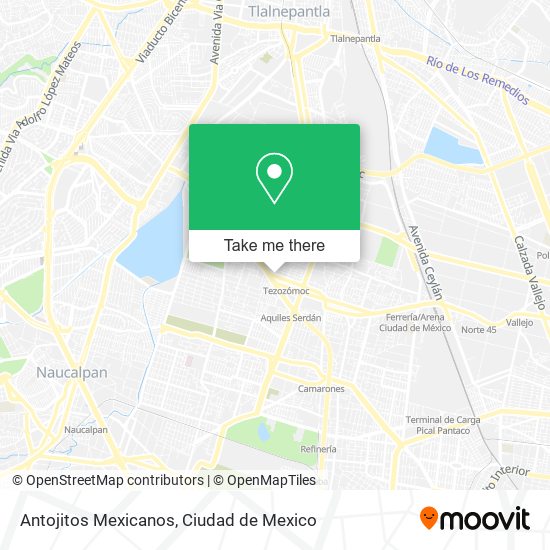 Mapa de Antojitos Mexicanos