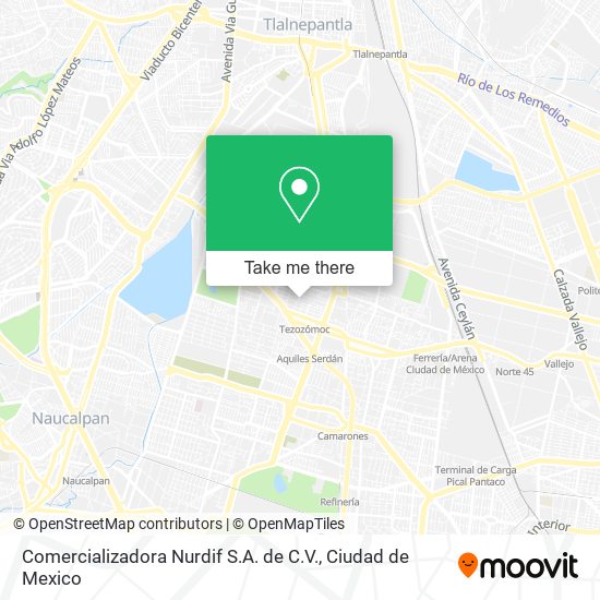 Comercializadora Nurdif S.A. de C.V. map