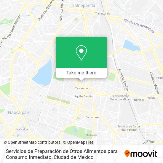 Mapa de Servicios de Preparación de Otros Alimentos para Consumo Inmediato