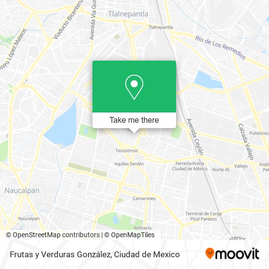 Mapa de Frutas y Verduras González