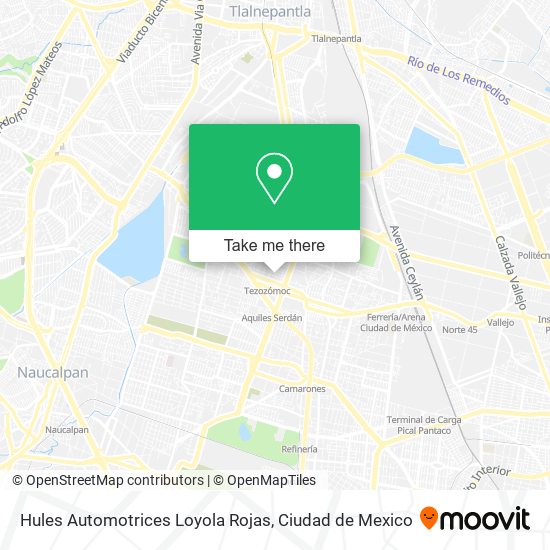 Mapa de Hules Automotrices Loyola Rojas
