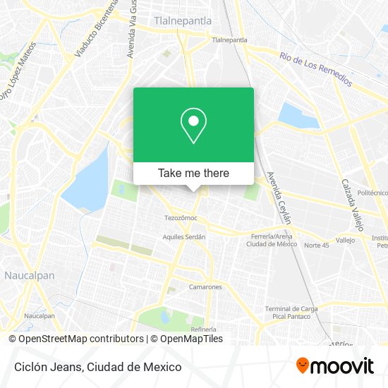 Ciclón Jeans map