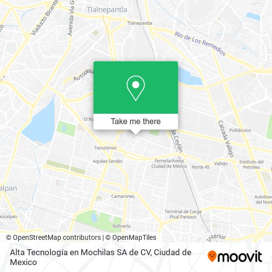 Alta Tecnología en Mochilas SA de CV map