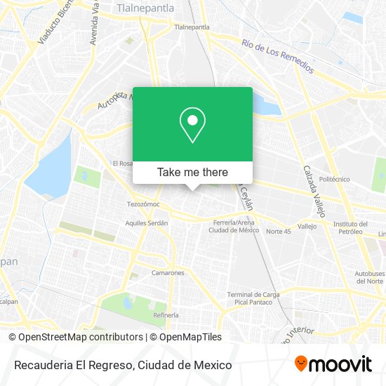 Recauderia El Regreso map