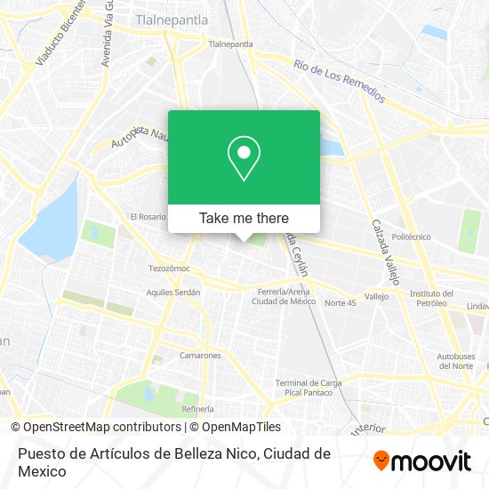 Puesto de Artículos de Belleza Nico map