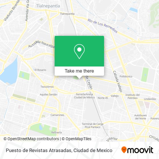 Puesto de Revistas Atrasadas map