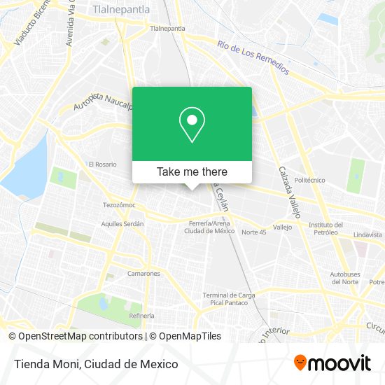 Tienda Moni map