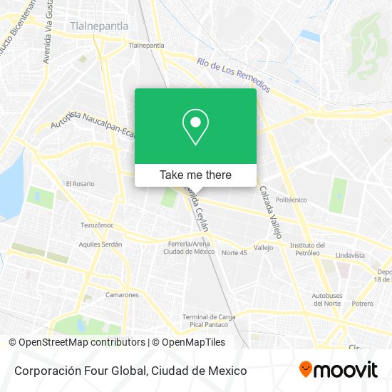 Corporación Four Global map