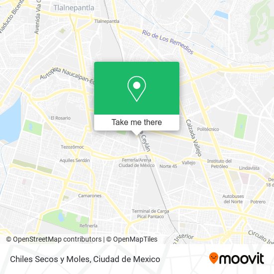 Chiles Secos y Moles map