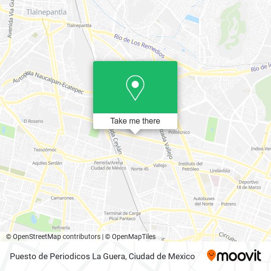 Mapa de Puesto de Periodicos La Guera