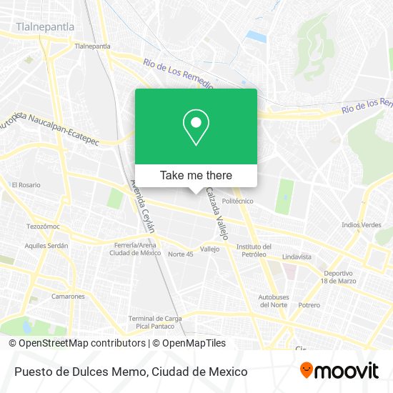 Mapa de Puesto de Dulces Memo