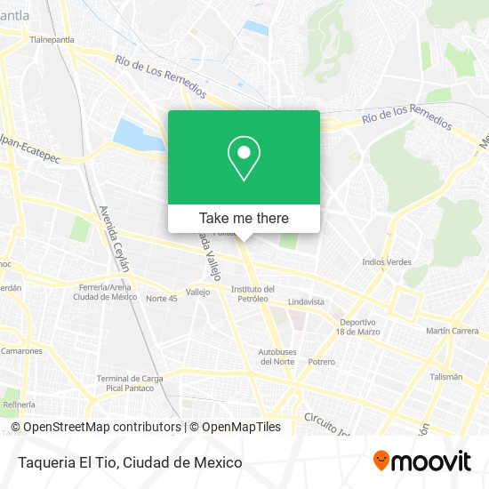 Mapa de Taqueria El Tio