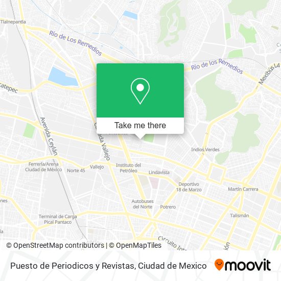 Puesto de Periodicos y Revistas map