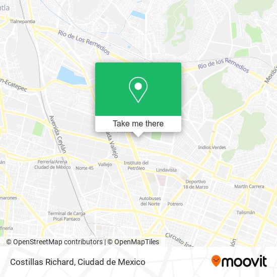 Mapa de Costillas Richard