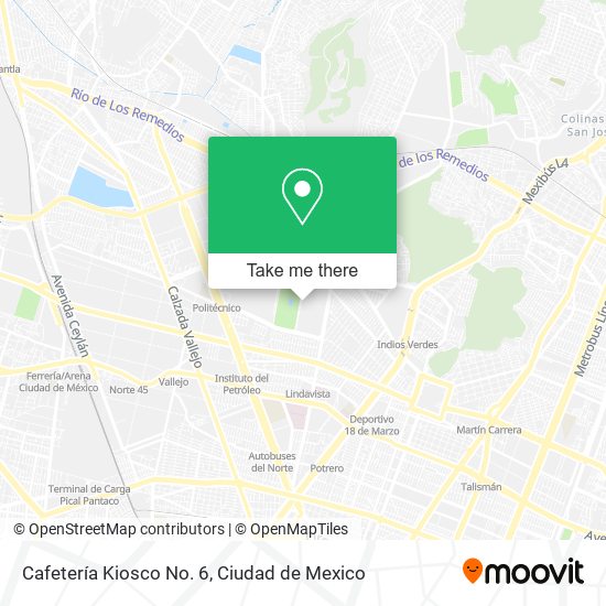 Cafetería Kiosco No. 6 map