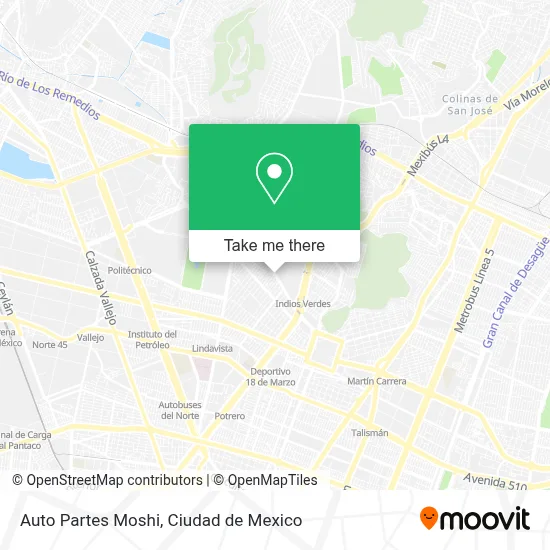 Auto Partes Moshi map