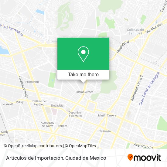 Mapa de Artículos de Importacion