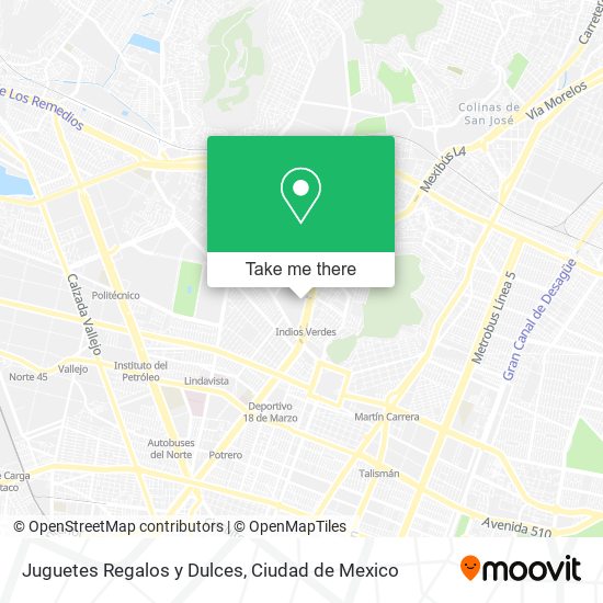 Juguetes Regalos y Dulces map