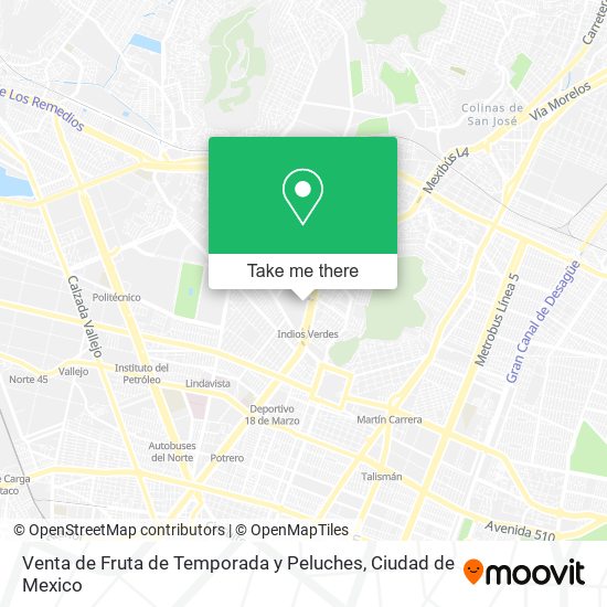 Venta de Fruta de Temporada y Peluches map