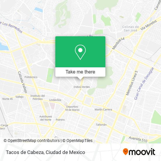 Mapa de Tacos de Cabeza