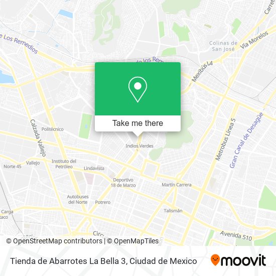 Mapa de Tienda de Abarrotes La Bella 3