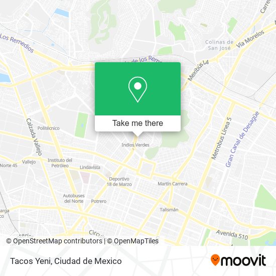 Tacos Yeni map