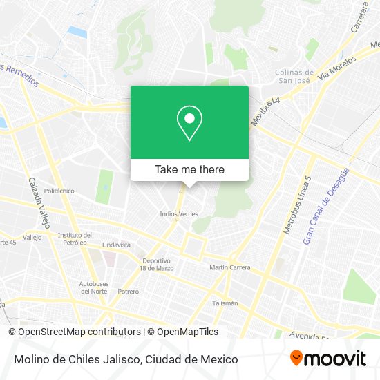 Molino de Chiles Jalisco map
