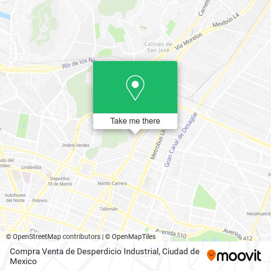 Mapa de Compra Venta de Desperdicio Industrial