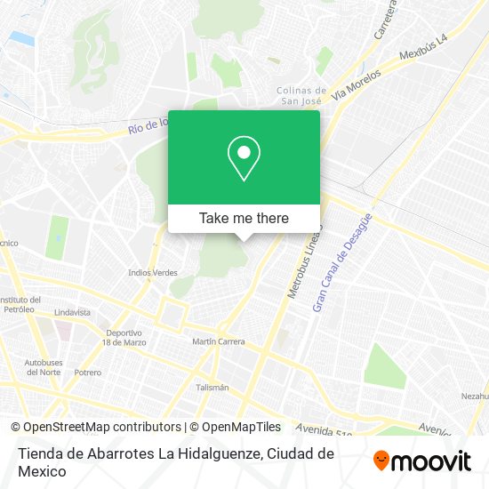 Mapa de Tienda de Abarrotes La Hidalguenze
